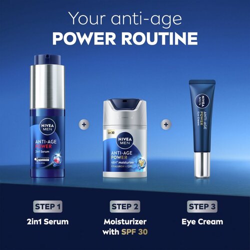 Nivea MEN Anti-Age Power intenzivna hidratantna krema protiv bora SPF 30 50 ml Slike