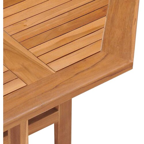 Sklopivi vrtni blagovaonski stol 90x90x75 cm masivna tikovina Smeđa Slike