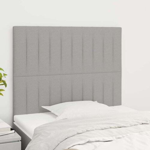  Uzglavlja 2 kom svjetlosiva 90x5x78/88 cm od tkanine Slike
