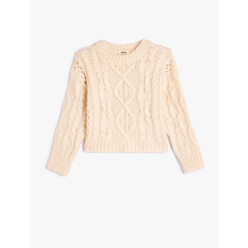 Koton Basic Knitwear Sweater Hair Knitting Detail Long Sleeve Crew Neck Slike