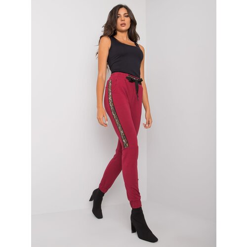 RELEVANCE Sweatpants-RV-DR-6891.54-burgundy Slike