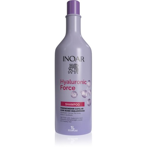 INOAR Hyaluronic Force Shampoo hidratantni &amp;scaron;ampon s hijaluronskom kiselinom 1000 ml Slike