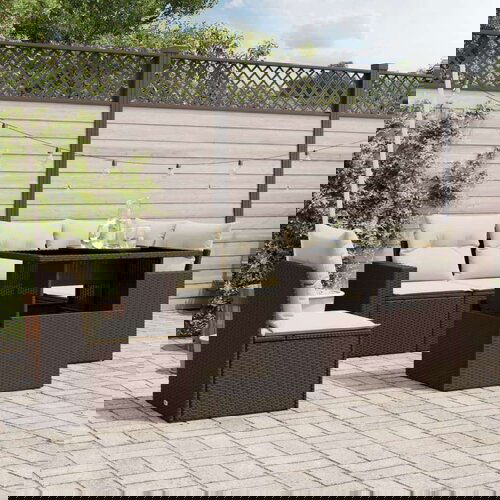  6-dijelni set vrtnih sofa od poliratana s jastucima smeđi Cijene