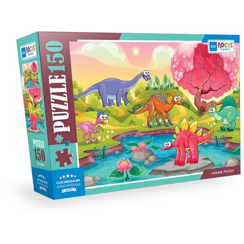 Blue Focus Puzzle Slatki dinosaurusi – 150 delova Cene
