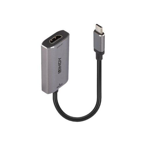 Lindy 43327 prilagodnik za video kabel 0,11 m USB Tip-C HDMI Crno, Sivo Cene
