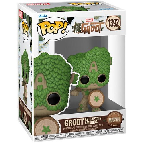 Funko POP figura Marvel: Groot kao Kapetan Amerika Slike