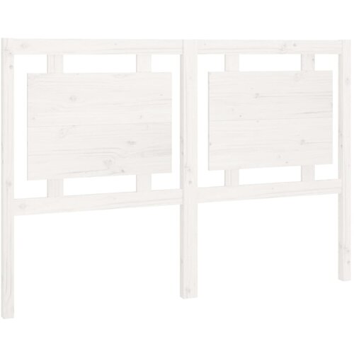 Maison Chic posteljno vzglavje - vzglavna omarica - nočna omarica belo 145,5x4x100 cm trdna borovina, (21706326) Slike