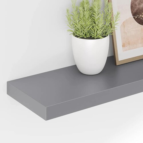  Plutajuće zidne police 2 kom sive 80 x 23,5 x 3,8 cm MDF Slike