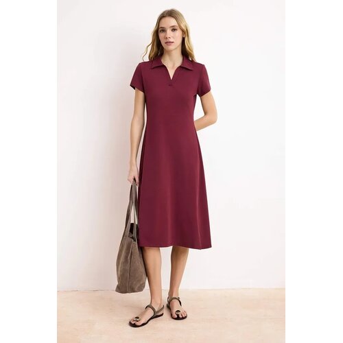 TRENDYOLMILLA Ženska haljina Twoss24El00480, Bordo Cene