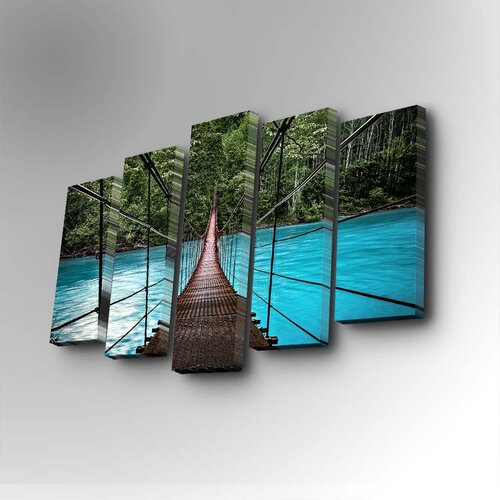Wallity 5PUC-026 multicolor decorative canvas painting (5 pieces) Slike