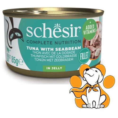 Schesir Cat Tuna&Seabream in Jelly 85g, Vlažna Hrana Za Mačke Sa Tunom i Oradom Cene