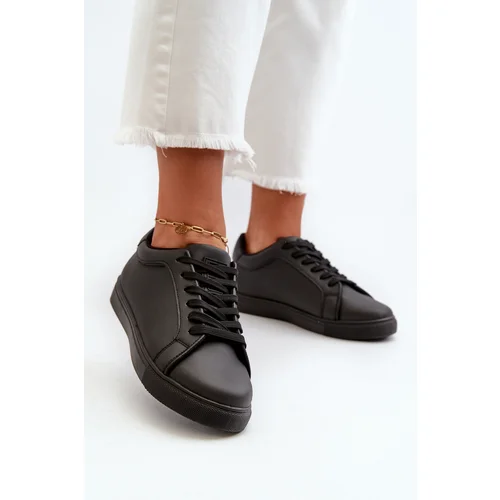 Kesi Black women's low sports shoes Diunna made of eco leather