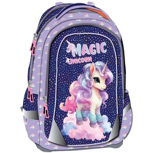 Octopus Anatomska &Scaron;kolska Torba Oet2614 Magic Unicorn 42x32x16,5cm plava ljubičasta Cene