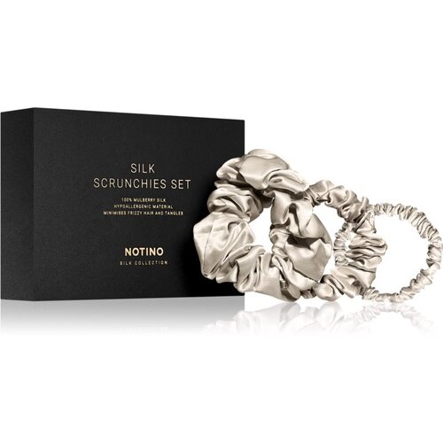 Notino Silk Collection Scrunchie Set set svilenih gumica za kosu Cream nijansa Slike
