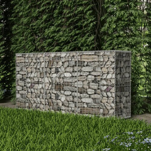 VidaXL Gabionska ko&amp;scaron;ara od pocinčanog čelika 200 x 50 x 100 cm Slike