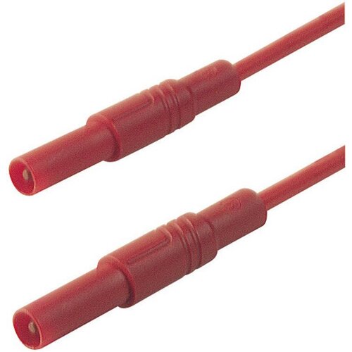 SKS Hirschmann 4 mm safety test lead\, 2x straight plugs\, 2\,5 mm²\, 50 cm, (20423175) Cene
