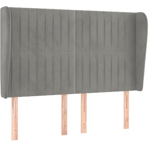 Maison Chic vzglavna omarica - nočna omarica - posteljna omarica z u&amp;scaron;esi svetlo sivo 147x23x118/128 cm žamet, (21710549) Slike