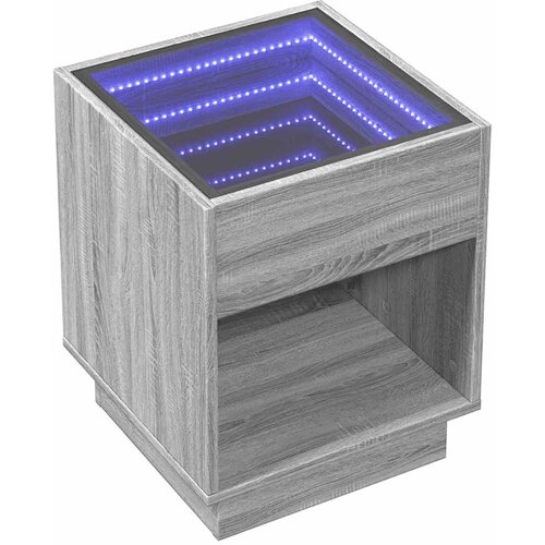  Stolić s beskonačnim LED svjetlima boja hrasta 40x40x50 cm Slike