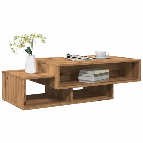 VidaXL Klubska mizica artisan hrast 105x55x32 cm inženirski les Slike