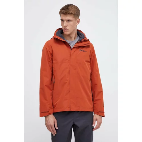 Jack Wolfskin Športna jakna Luntal 3in1 oranžna barva