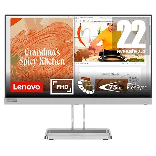 Lenovo monitor L22i-40 21.5"/IPS/1920x1080/75Hz/4ms/VGA,HDMI/FreeSync/siva 67AEKACBEU Cene