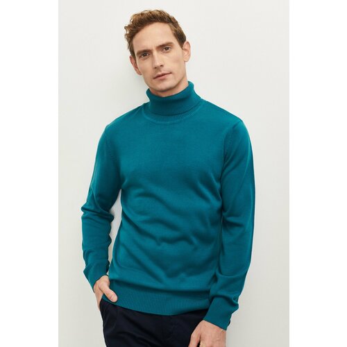 ALTINYILDIZ CLASSICS Men's Oil Anti-Pilling, Anti-Pilling Feature Standard Fit Full Turtleneck Knitwear Sweater. Cene