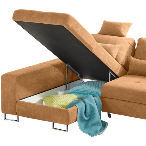 Hom`in SEDEŽNA GARNITURA, gladka tkanina oranžna Slike