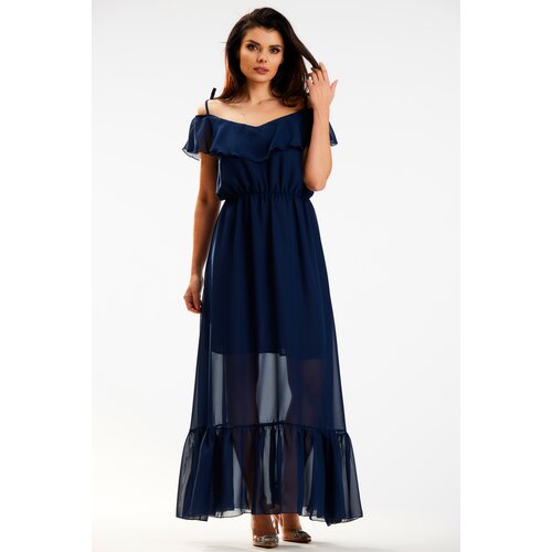Awama Woman's Dress A573 Navy Blue Cene