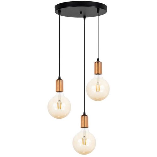  Luster na sajli MIROS 3xE27/60W/230V okrugao crna/bakrena Cene