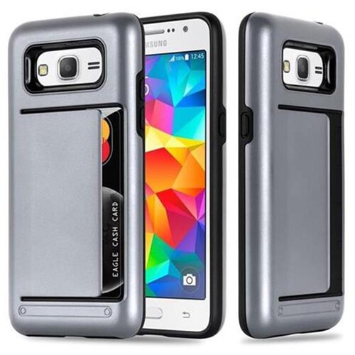 Cadorabo Ohi&amp;scaron;je, združljiv s Samsungom v oklepu Silver - Outdoor Hybrid Tard Catch Za&amp;scaron;čitni pokrov s kartico v težkem oblikovanju, (20565776) Slike