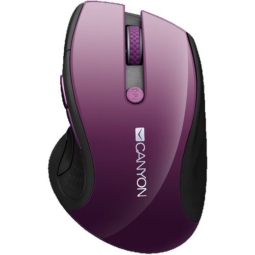 Canyon 2.4Ghz wireless mouse, optical tracking - blue LED, 6 buttons, DPI 1000/1200/1600, Purple pearl glossy Cijene