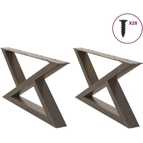  Noge za stolić za kavu 2 kom Prirodni čelik 70x(30-31 3) cm Slike