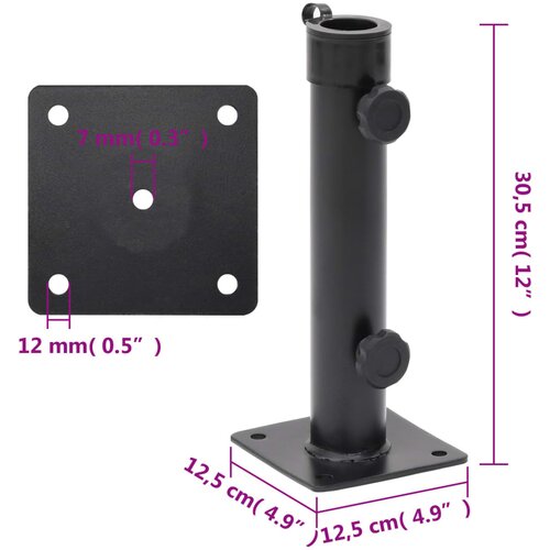  Baza suncobrana za stup &amp;Oslash; 38/48 mm čelična Slike
