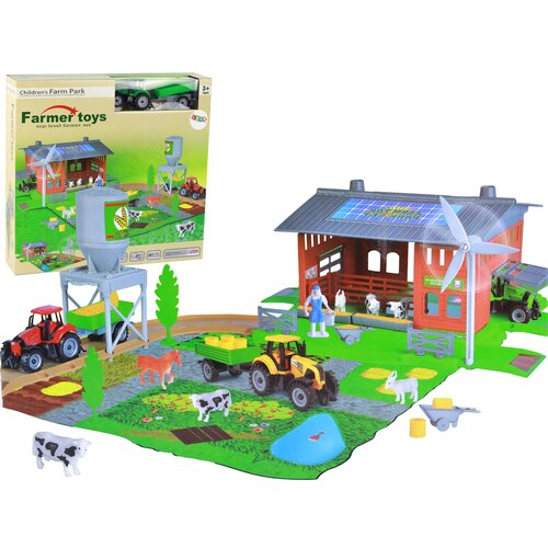 Lean_Toys Otro&amp;scaron;ki set kmetija z traktorji in živalmi Slike