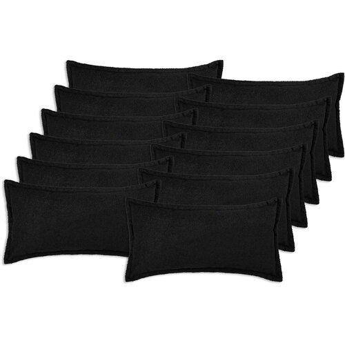  Presvlaka za jastuk 12 pcs HOUTEN Crna 40 x 80 cm Bouclé Cene