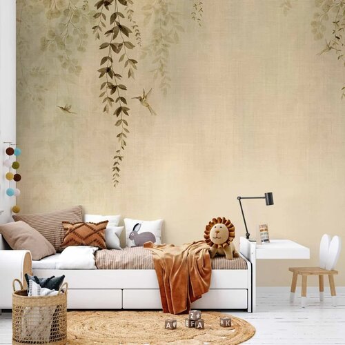  Foto tapeta - Beige Hummingbirds 200x140 Premium Cene