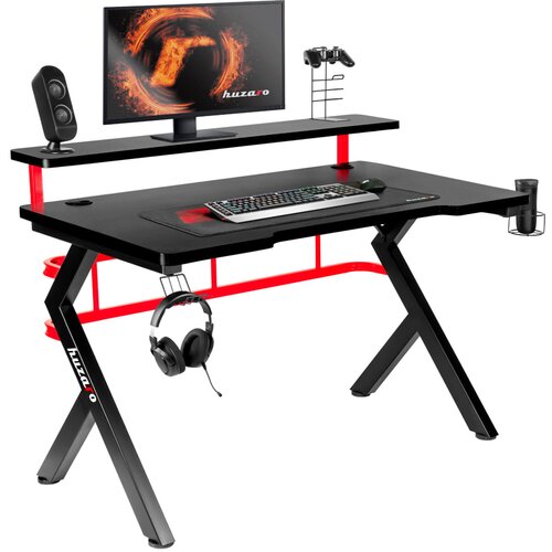 Huzaro Hero 5.0 computer desk Black, Red Slike