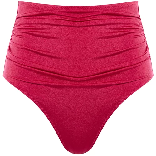 Trendyol Raspberry Corset Rise Waist Bikini Bottom