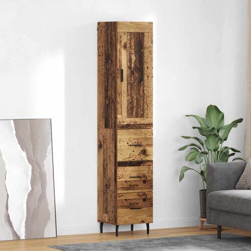 VidaXL Highboard Staro drvo 34,5 x 34 x 180 cm Konstruirano drvo Slike