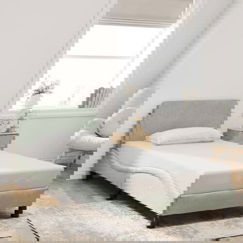 Furnova Posteljni okvir brez vzmetnice svetlo siv 80x200 cm žamet, (21935862) Slike