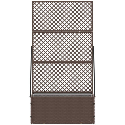  Vrtni re&amp;scaron;etkasti saksija Smeđa 70 x 30 x 135 cm Metal Slike