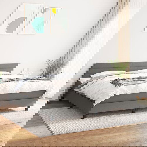  The Living Store Box spring postelja z vzmetnico temno siva 180x200 cm blago - Box Spring Postelja, (21445869) Slike