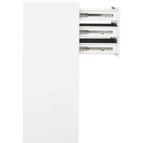 VidaXL Pisarni&amp;scaron;ka omara bela 90x40x102 cm jeklo Slike