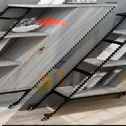 VidaXL Kuhinjska kolica boja hrasta 87 5x38 5x84 5cm konstruirano drvo Slike