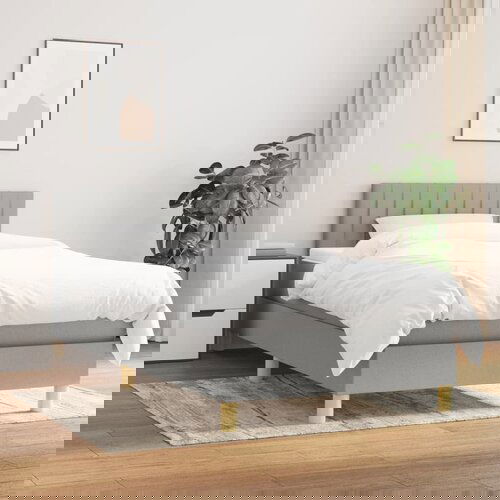  The Living Store Box spring postelja z vzmetnico svetlo siva 80x200 cm blago - Box Spring Postelja, (21445873) Slike