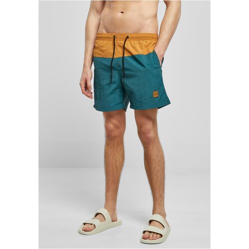 UC Men Block Swim Shorts teal/caramel Cene