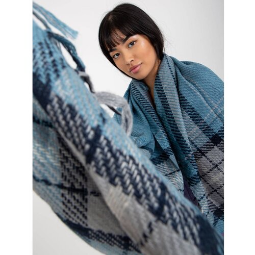 Fashion Hunters Lady&amp;#039;s blue scarf with tassels Slike