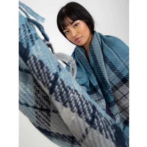 Fashion Hunters Women's blue scarf with tassels