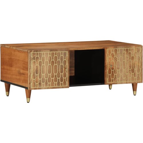  The Living Store Klubska mizica 100x54x40 cm trden mangov les - Klubska Mizica, (21498709) Cene