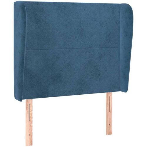 Maison Chic Vzglavna omarica - Nočna omarica - Posteljna omarica z ušesi temno modra 93x23x118/128 cm žamet, (21710021) Cene